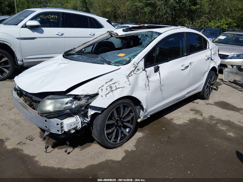 Vin: 19xfb2f97fe086980, lot: 46598687, honda civic ex-l 20152