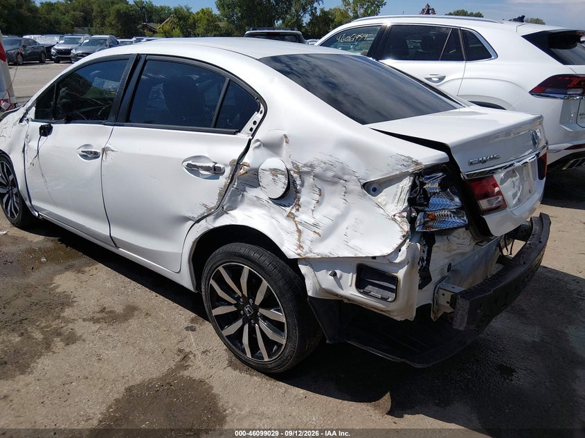 Vin: 19xfb2f97fe086980, lot: 46598687, honda civic ex-l 20153