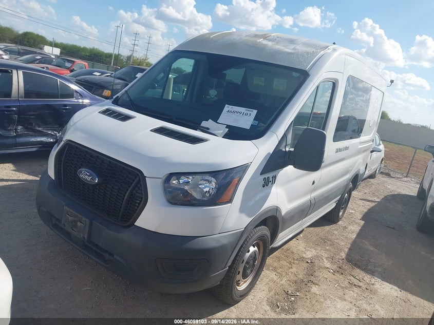 Vin: 1ftye1d86mka73765, lot: 46598761, ford transit-150 crew van 20212