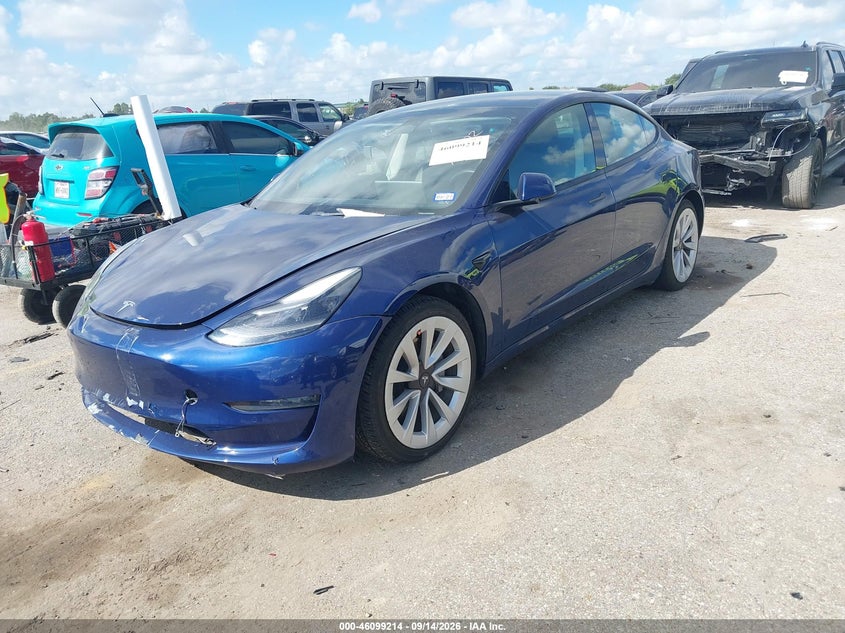 Vin: 5yj3e1eb3nf188620, lot: 46598872, tesla model 3 long range dual motor all-wheel drive 20222