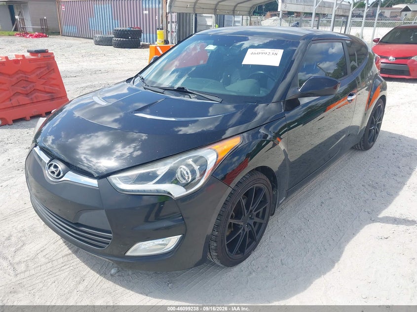 Vin: kmhtc6ad7eu212883, lot: 46598896, hyundai veloster re:flex w/black 20142