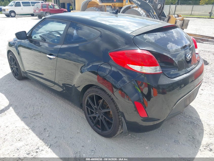 Vin: kmhtc6ad7eu212883, lot: 46598896, hyundai veloster re:flex w/black 20143
