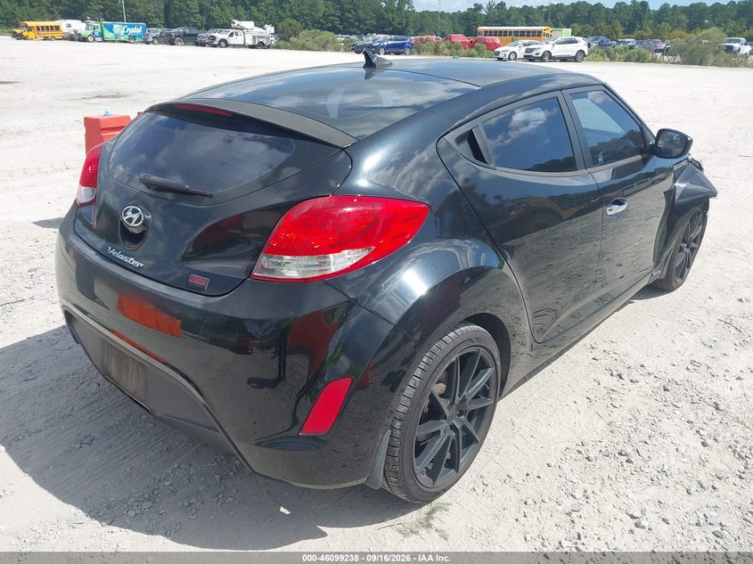 Vin: kmhtc6ad7eu212883, lot: 46598896, hyundai veloster re:flex w/black 20144