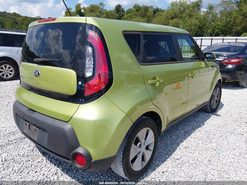 Vin: kndjn2a25g7861578, lot: 46598962, kia soul 20164