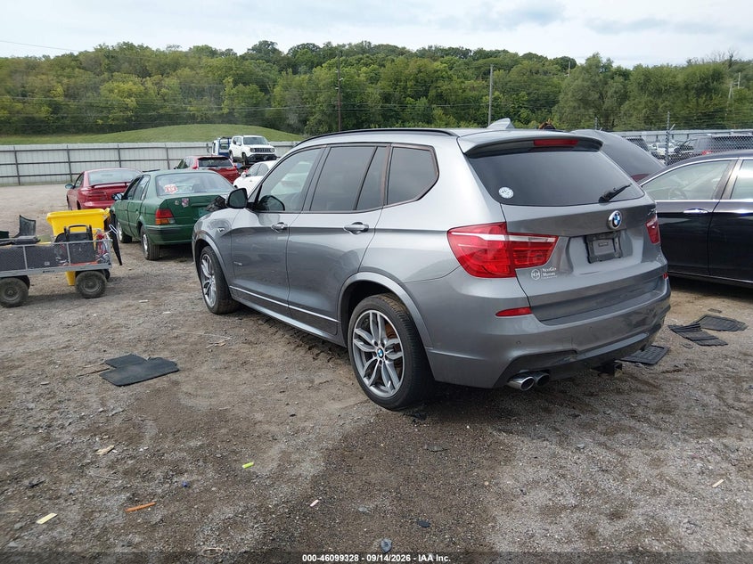 Vin: 5uxwx7c51f0k35357, lot: 46598986, bmw x3 xdrive35i 20153