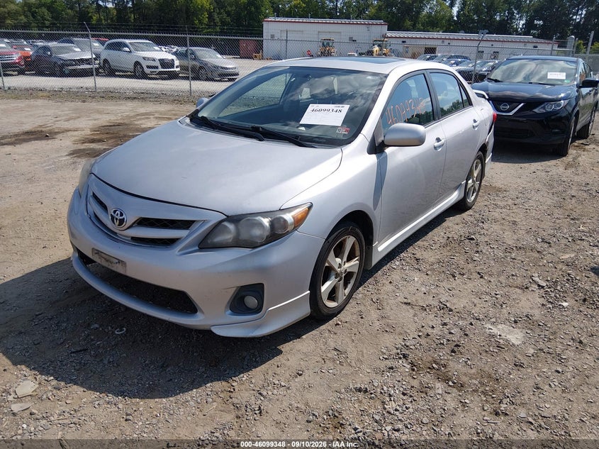 Vin: 2t1bu4ee1bc709828, lot: 46599006, toyota corolla s 20112
