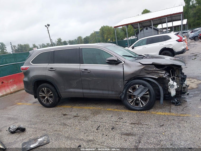TOYOTA HIGHLANDER 2016 VIN 5TDJKRFH7GS310489