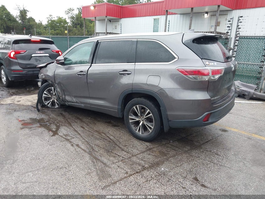 Vin: 5tdjkrfh7gs310489, lot: 46599045, toyota highlander xle v6 20163
