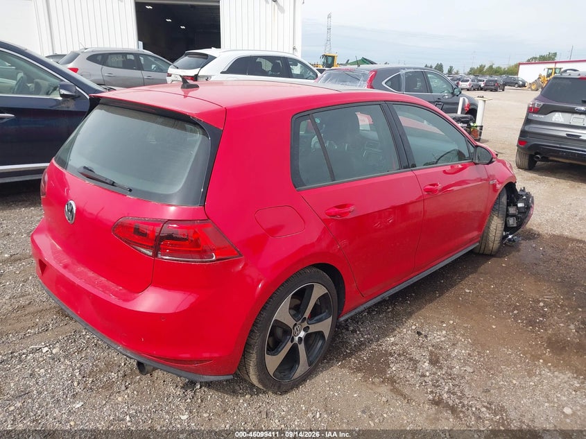 Vin: 3vw4t7auxfm067615, lot: 46599069, volkswagen golf gti 2.0t autobahn 4-door 20154