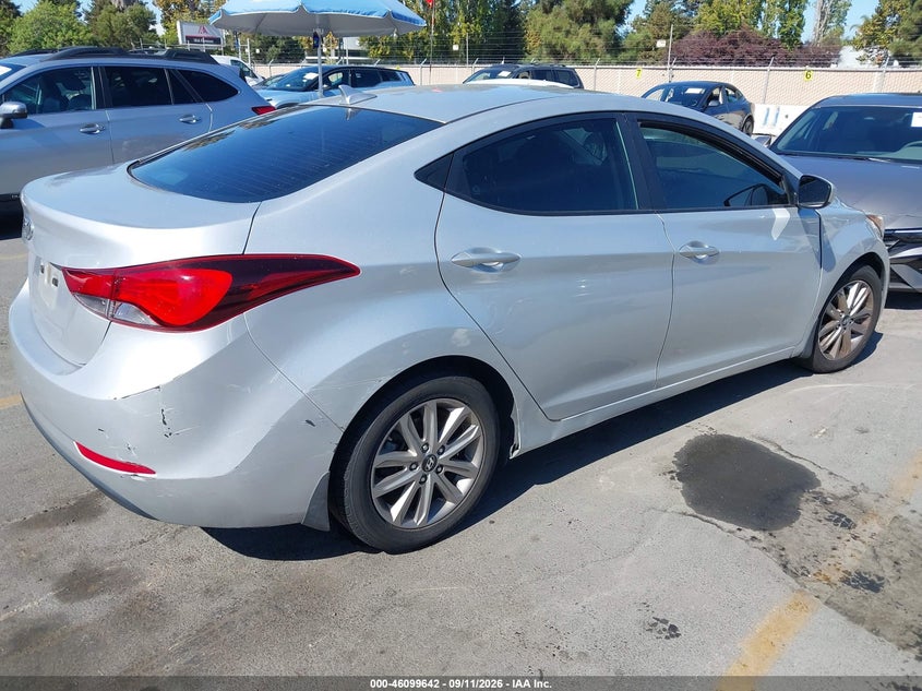 Vin: 5npdh4ae7fh627219, lot: 46599300, hyundai elantra se 20154