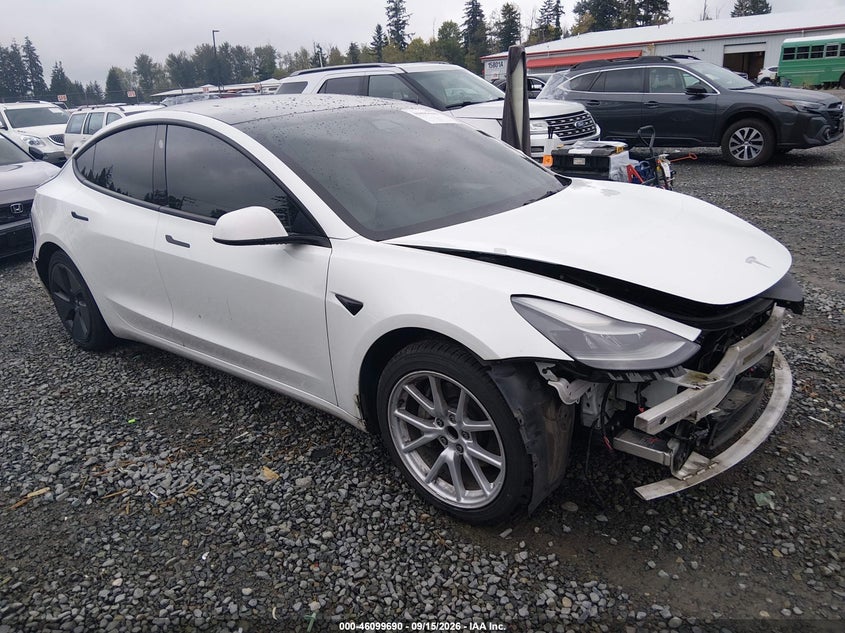 Vin: 5yj3e1ea3nf121412, lot: 46599348, tesla model 3 rear-wheel drive 2022 img_1