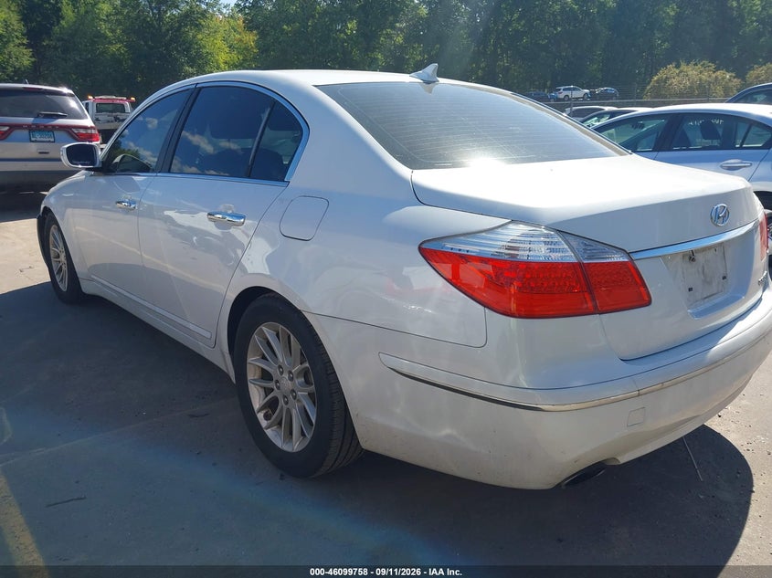 Vin: kmhgc4de0bu135344, lot: 46599416, hyundai genesis 3.8 20113