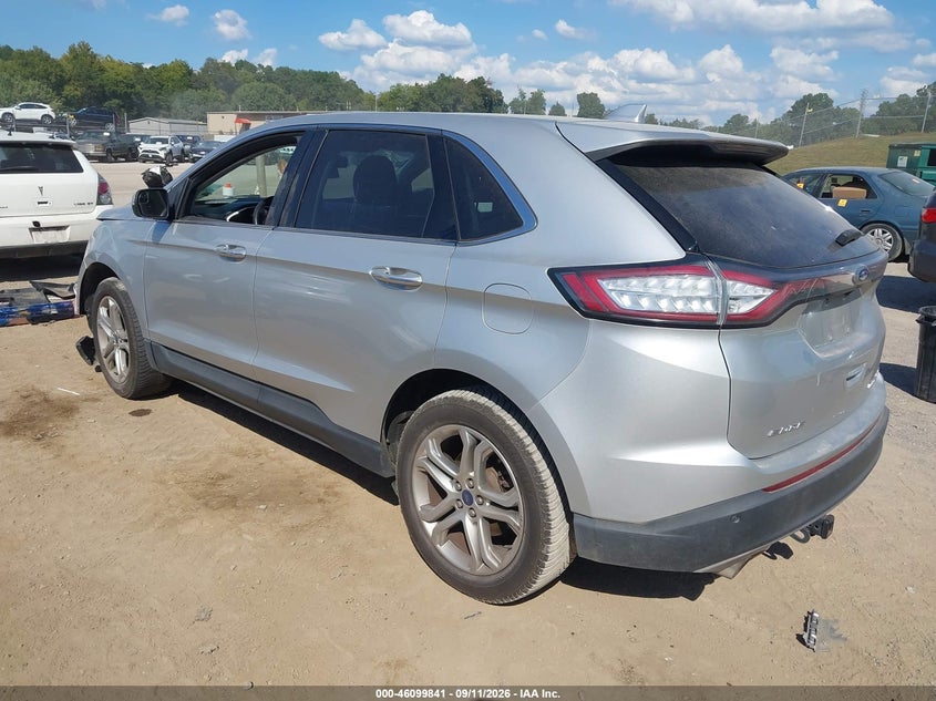 Vin: 2fmpk3k9xhbb90658, lot: 46599498, ford edge titanium 20173