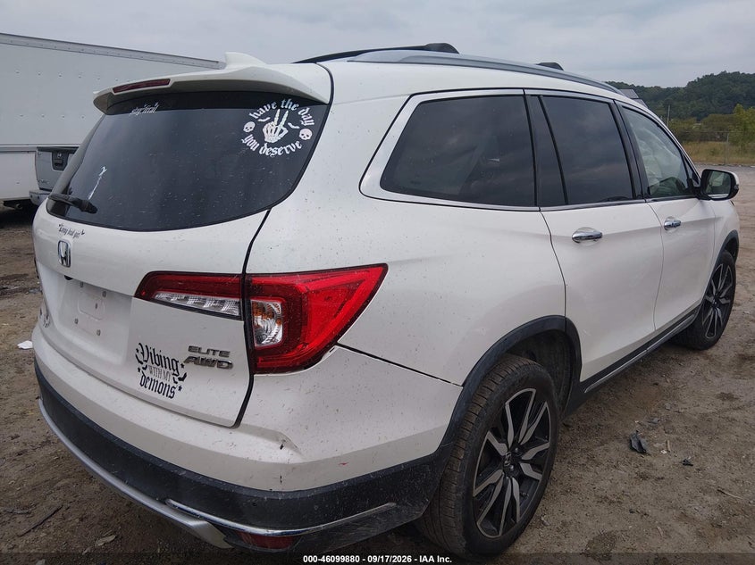 Vin: 5fnyf6h09kb014704, lot: 46599538, honda pilot elite 20194