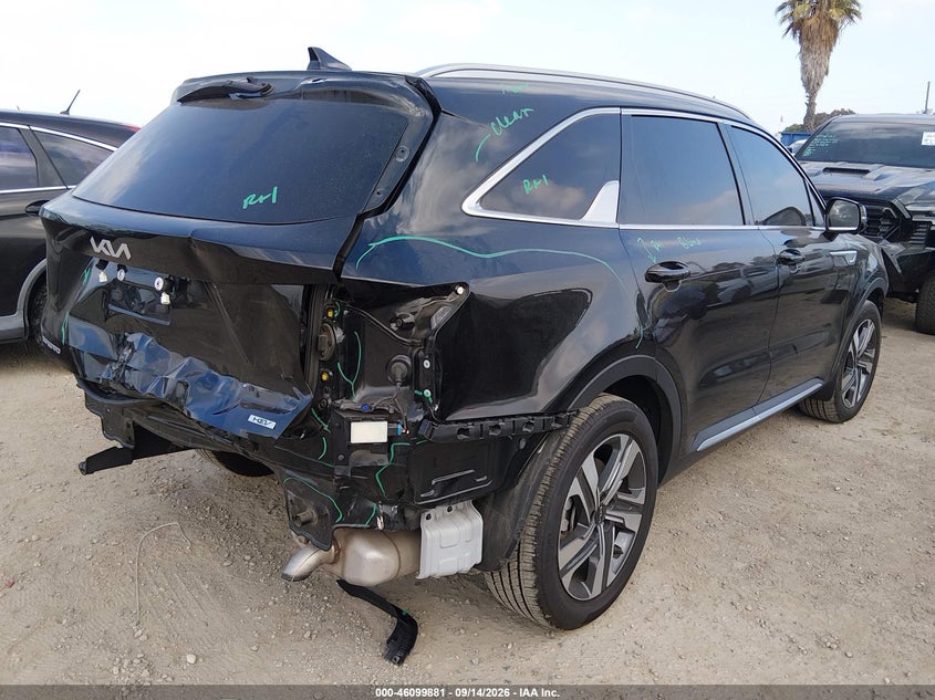 Vin: kndrkdlg7p5205961, lot: 46599539, kia sorento hybrid sx prestige 20234