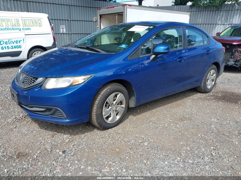 Vin: 19xfb2f51de29e987, lot: 46599589, honda civic lx 20132