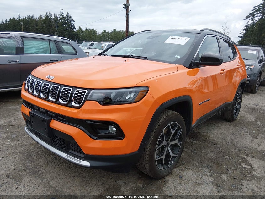 Vin: 3c4njdcn0tt225995, lot: 46599635, jeep compass limited 20262