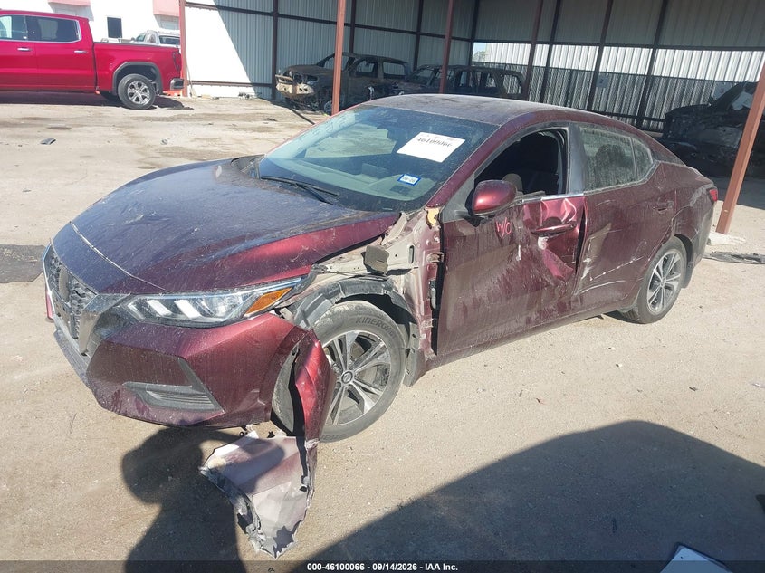 Vin: 3n1ab8cv1ny297462, lot: 46599724, nissan sentra sv xtronic cvt 20222