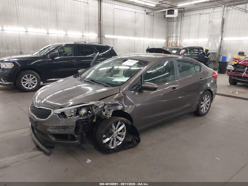 Vin: knafx4a6xe5087672, lot: 46599749, kia forte lx 20142