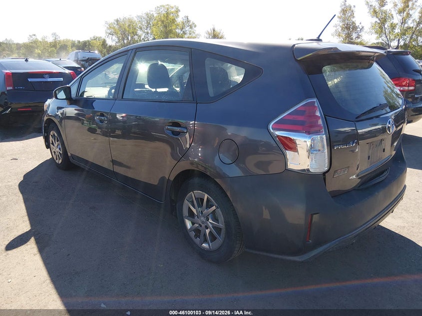 Vin: jtdzn3eu8fj034745, lot: 46599761, toyota prius v three 20153