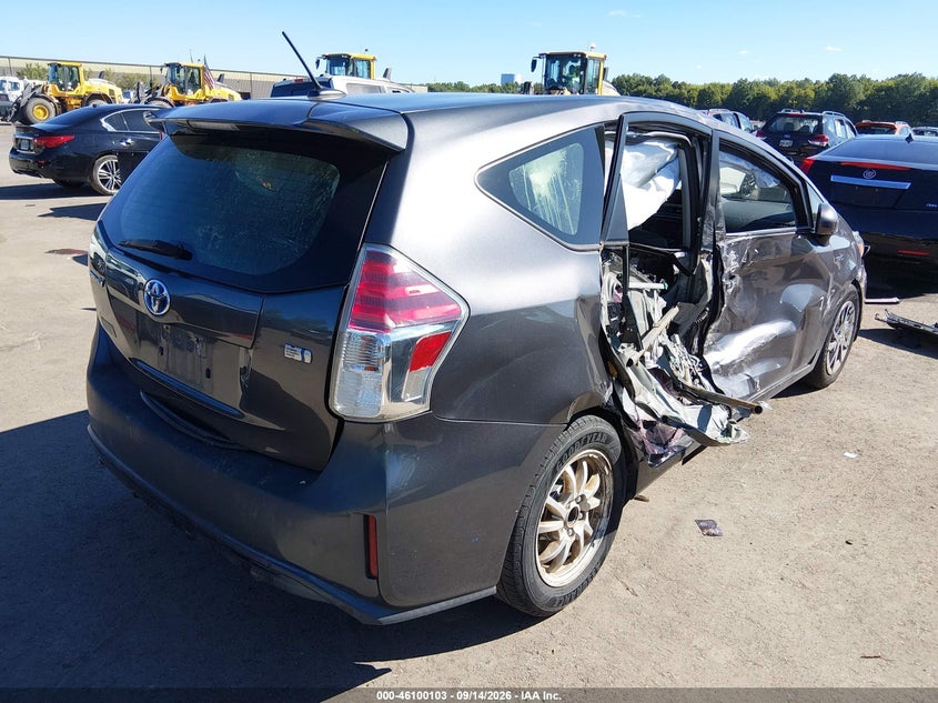 Vin: jtdzn3eu8fj034745, lot: 46599761, toyota prius v three 20154