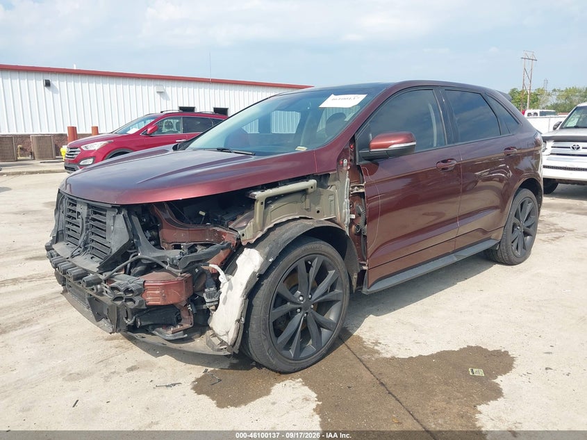 Vin: 2fmpk3ap7fbc39036, lot: 46599795, ford edge sport 20152