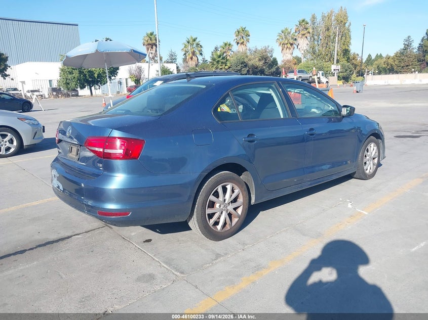 Vin: 3vwd17aj8fm331233, lot: 46599891, volkswagen jetta 1.8t se 20154