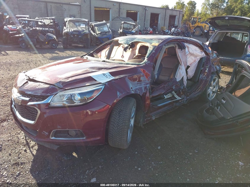 2015 Chevrolet Malibu, По колу, IAAI, VIN 1G11G5SX9FF237611 — фото 2