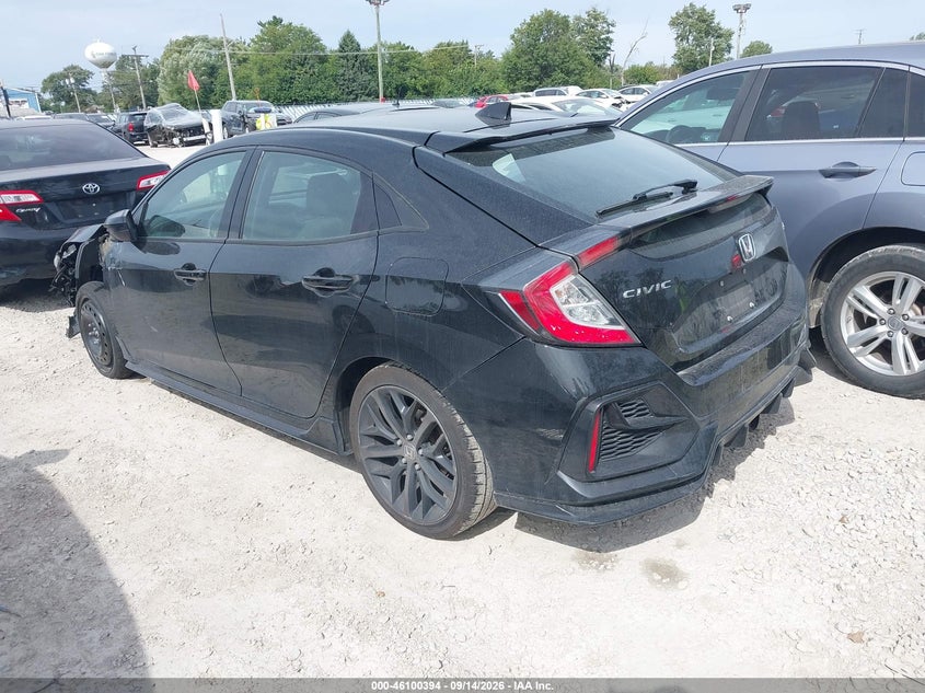 Vin: shhfk7h41mu224761, lot: 46600052, honda civic sport 20213