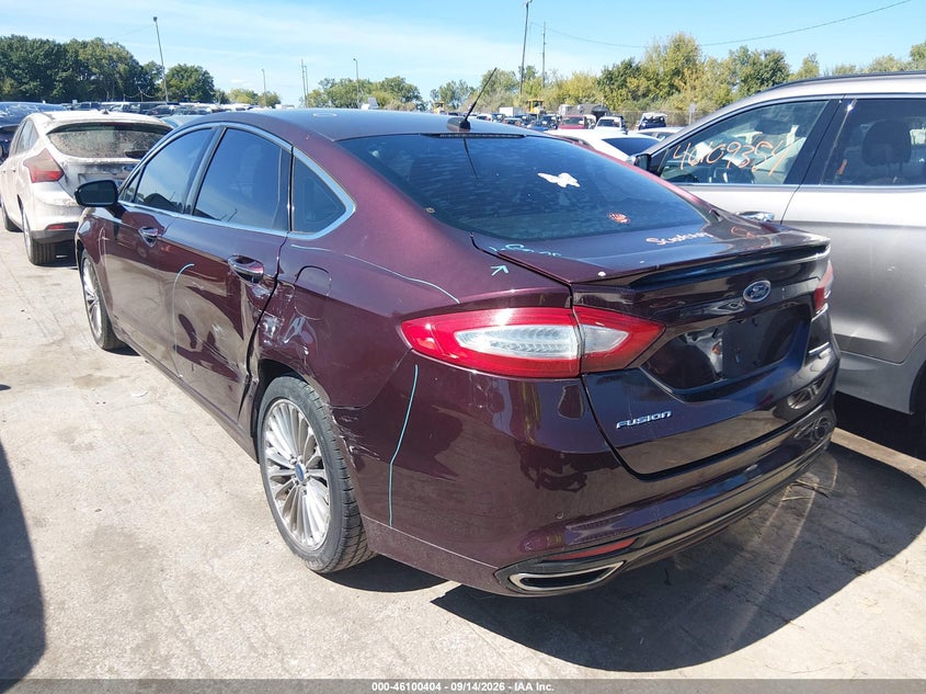 Vin: 3fa6p0d94dr324403, lot: 46600062, ford fusion titanium 20133