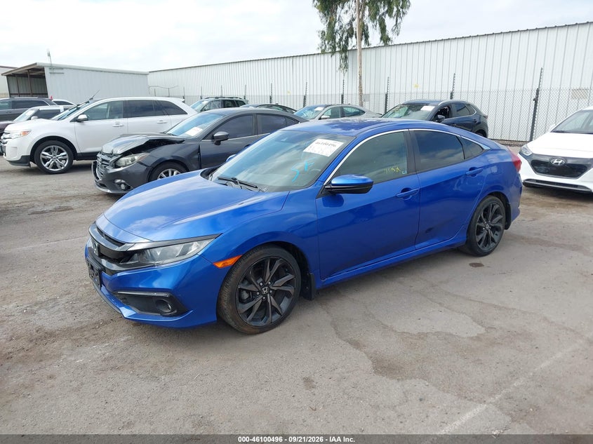 Vin: 19xfc2f87ke204122, lot: 46600154, honda civic sedan sport sport 20192
