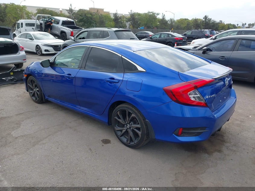 Vin: 19xfc2f87ke204122, lot: 46600154, honda civic sedan sport sport 20193