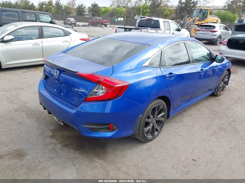 Vin: 19xfc2f87ke204122, lot: 46600154, honda civic sedan sport sport 20194