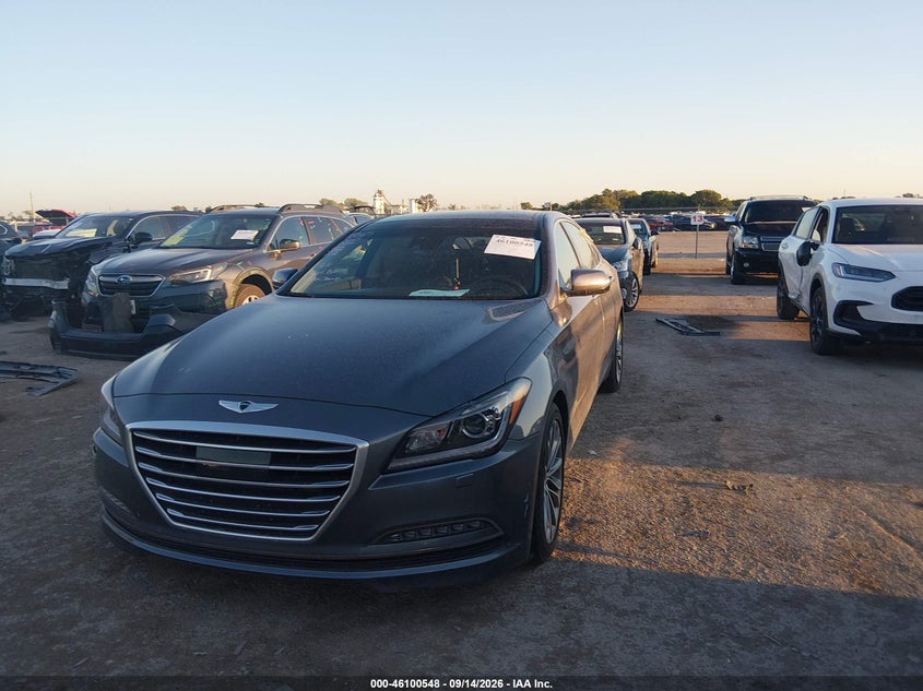 Vin: kmhgn4je8gu108527, lot: 46600206, hyundai genesis 3.8 20162