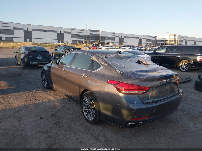 Vin: kmhgn4je8gu108527, lot: 46600206, hyundai genesis 3.8 20163