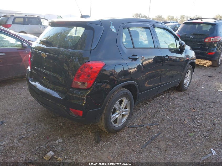 Vin: kl7cjksb6lb070922, lot: 46600231, chevrolet trax fwd ls 20204