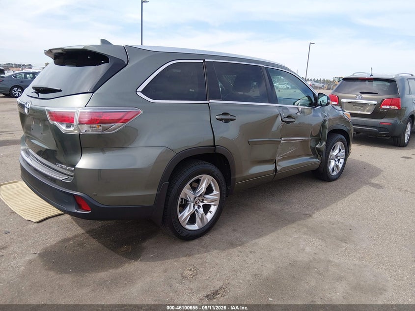 Vin: 5tddkrfh5gs271110, lot: 46600313, toyota highlander limited v6 20164