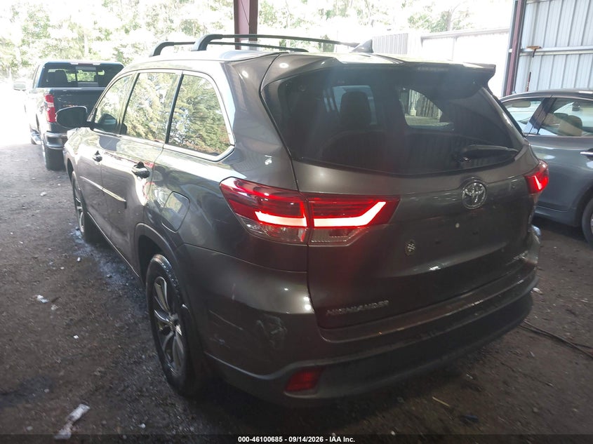 Vin: 5tdjzrfh0ks571645, lot: 46600343, toyota highlander xle 20193