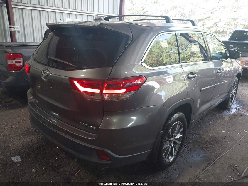 Vin: 5tdjzrfh0ks571645, lot: 46600343, toyota highlander xle 20194