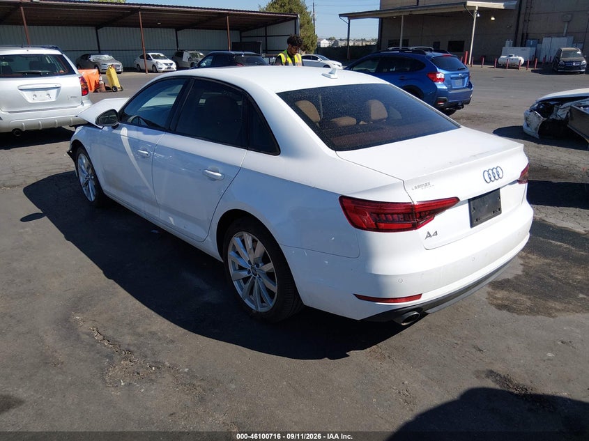 Vin: waugnaf47hn004350, lot: 46600374, audi a4 2.0t premium 20173