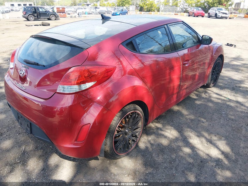 Vin: kmhtc6adxdu148580, lot: 46600462, hyundai veloster base w/gray 20134