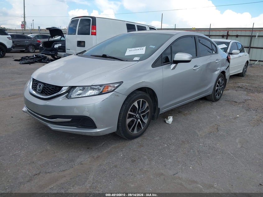Vin: 19xfb2f84fe055077, lot: 46600468, honda civic ex 20152