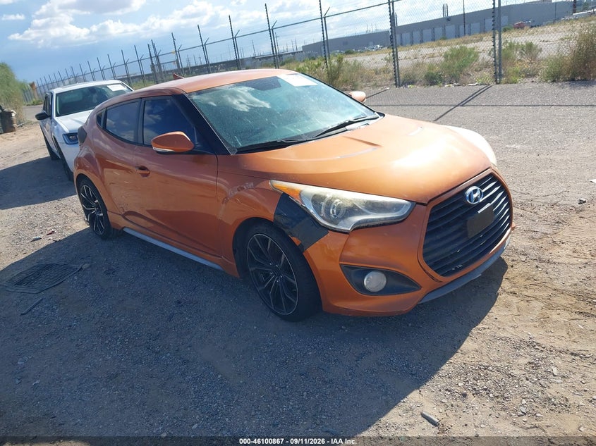 Vin: kmhtc6ae6fu226008, lot: 46600525, hyundai veloster turbo 2015 img_1