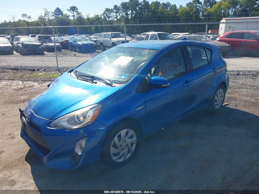 Vin: jtdkdtb33f1095906, lot: 46600631, toyota prius c one 20152