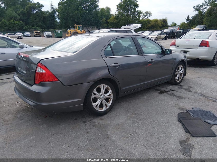 Vin: 3fahp0ha5cr384816, lot: 46600811, ford fusion se 20124