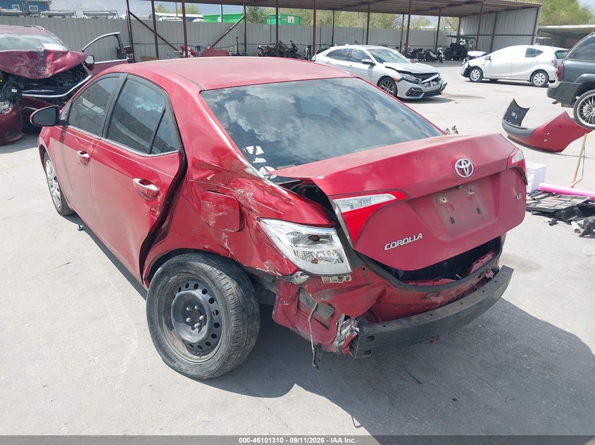 Vin: 5yfburhe8ep147519, lot: 46600968, toyota corolla le 20143