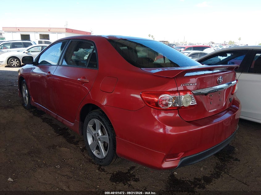 Vin: 2t1bu4ee8dc049192, lot: 46601130, toyota corolla s 20133