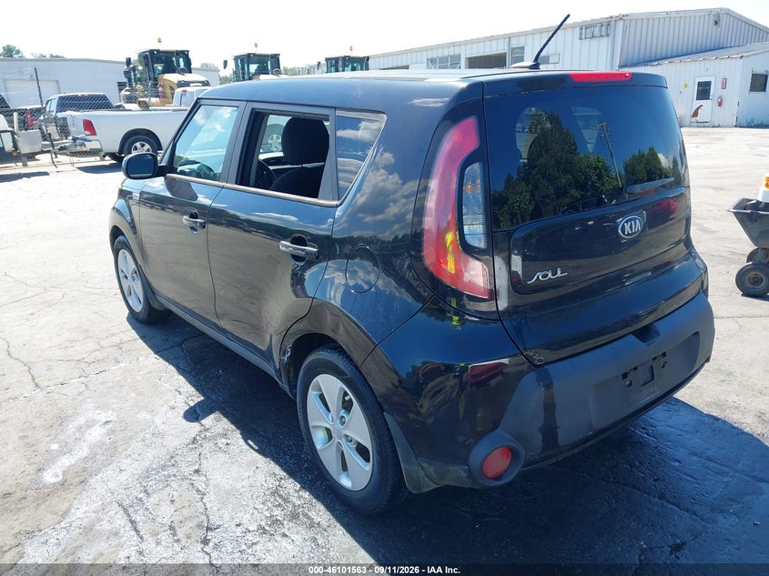 Vin: kndjn2a2xg7298396, lot: 46601221, kia soul 20163