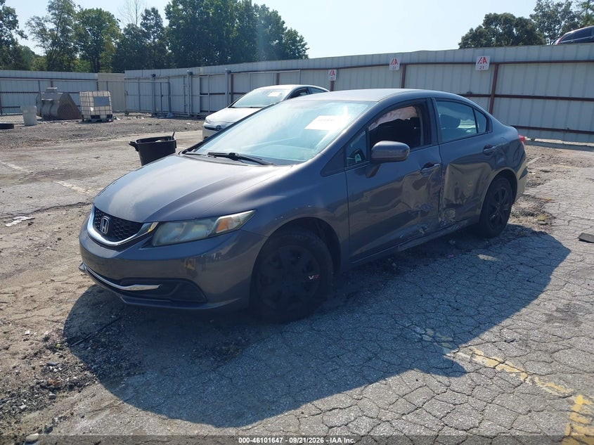 Vin: 19xfb2f51fe246395, lot: 46601305, honda civic lx 20152