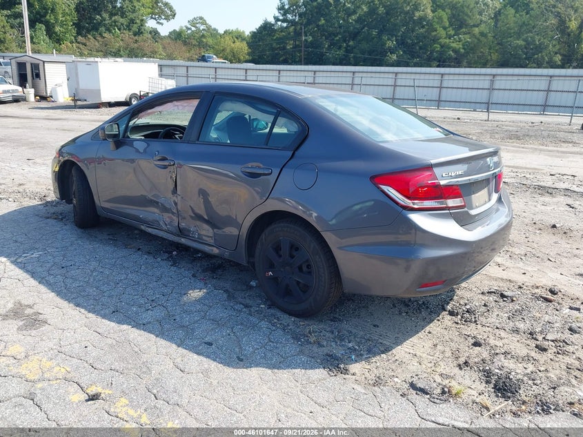 Vin: 19xfb2f51fe246395, lot: 46601305, honda civic lx 20153